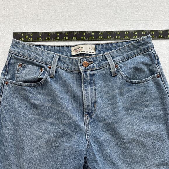 Levi Strauss Signature Women Jeans Size 10 Long Bootcut Light Wash Denim - Picture 6 of 13